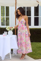 Tides Of Colour Midi Dress Print