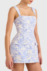 Sunset Oasis Mini Dress Blue