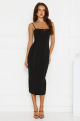 Vintage Desire Midi Dress Black