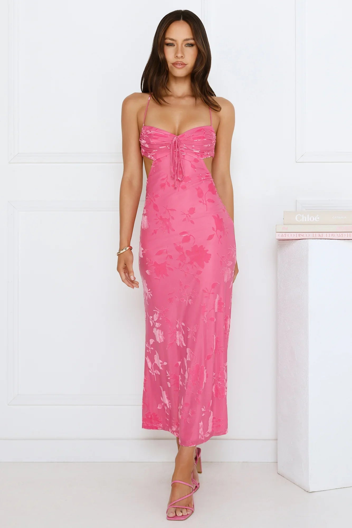 Twirl Into Fun Maxi Dress Pink