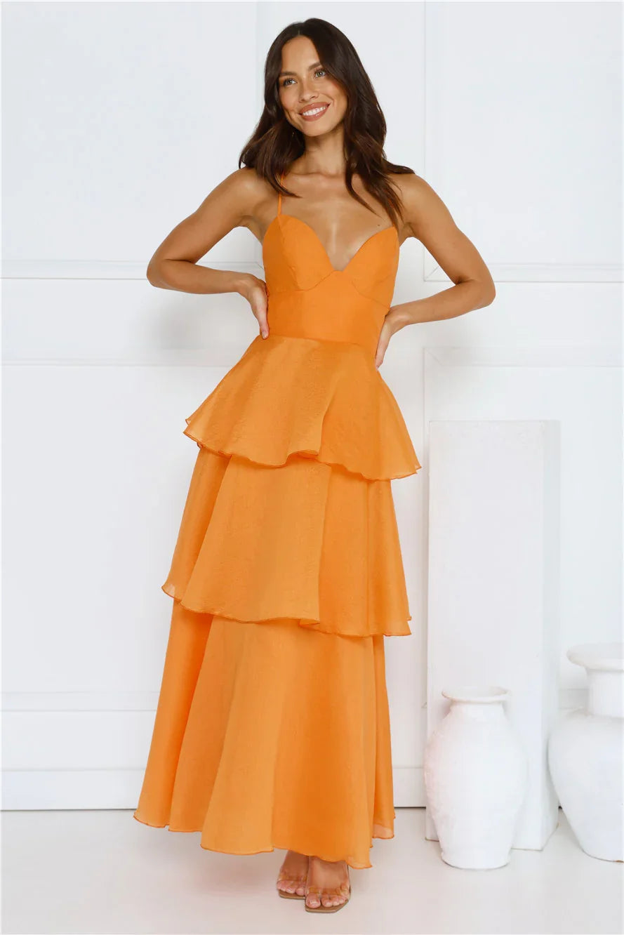 Sunset Waltz Maxi Dress Orange