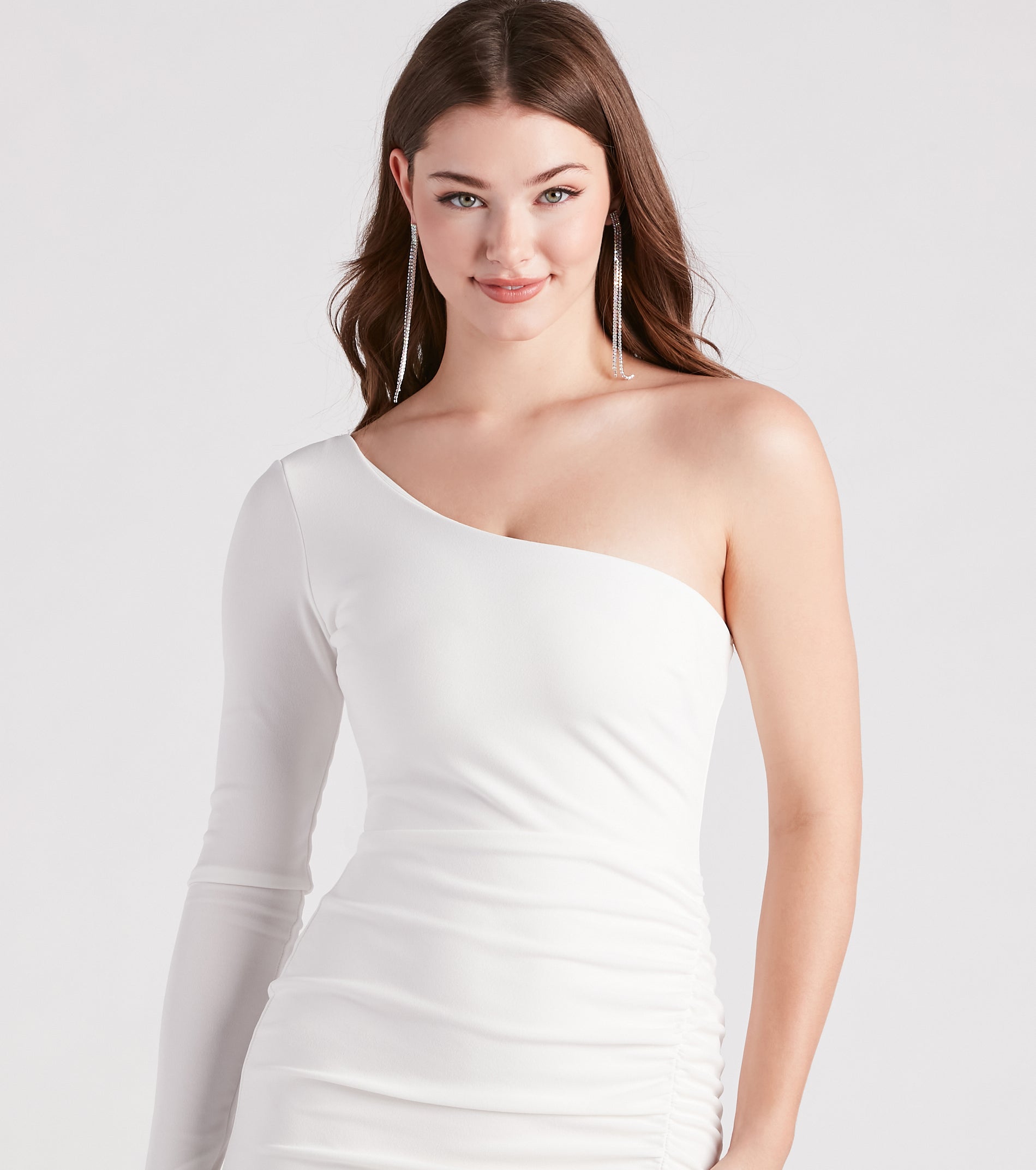 Totally Chic One-Shoulder Mini Dress