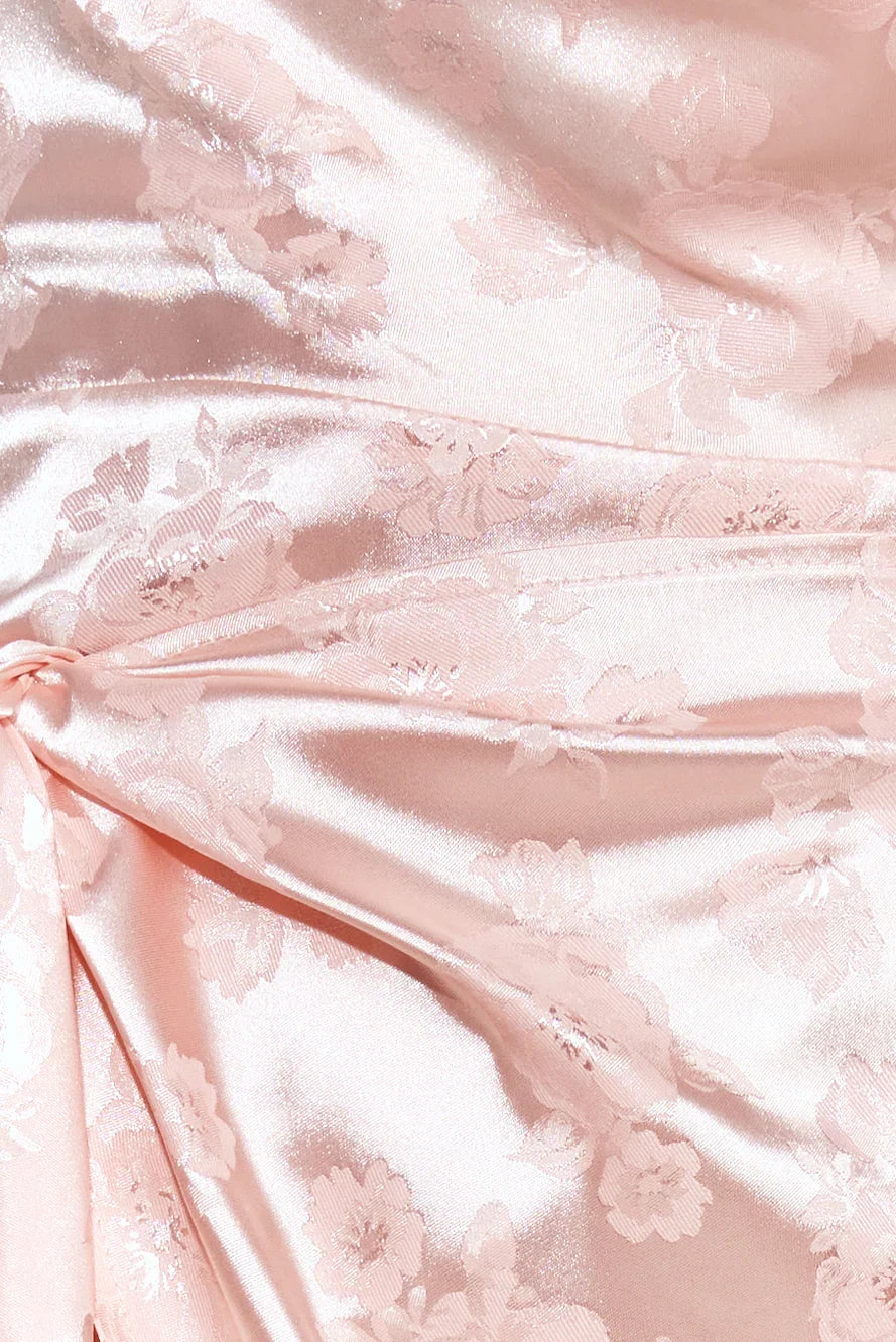 Sultry Times Satin Mini Dress Pink