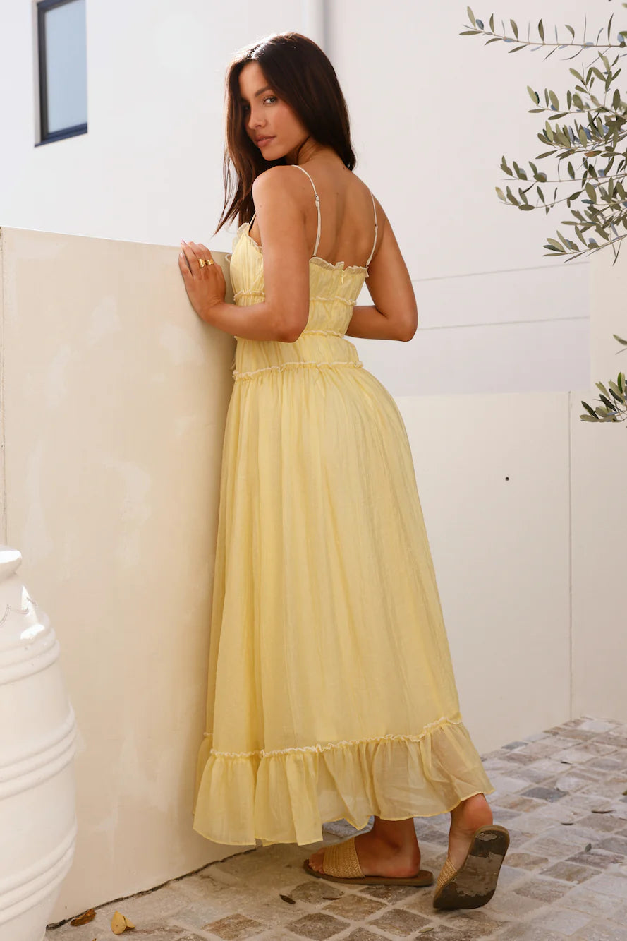 Understand It Maxi Dress Yellow