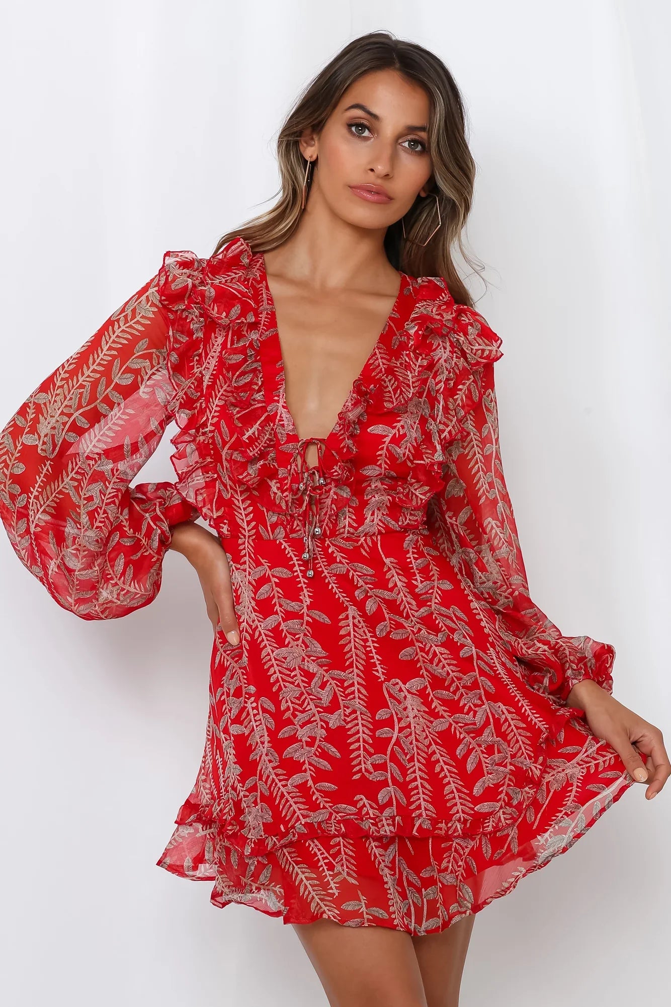 Tied Together Dress Red
